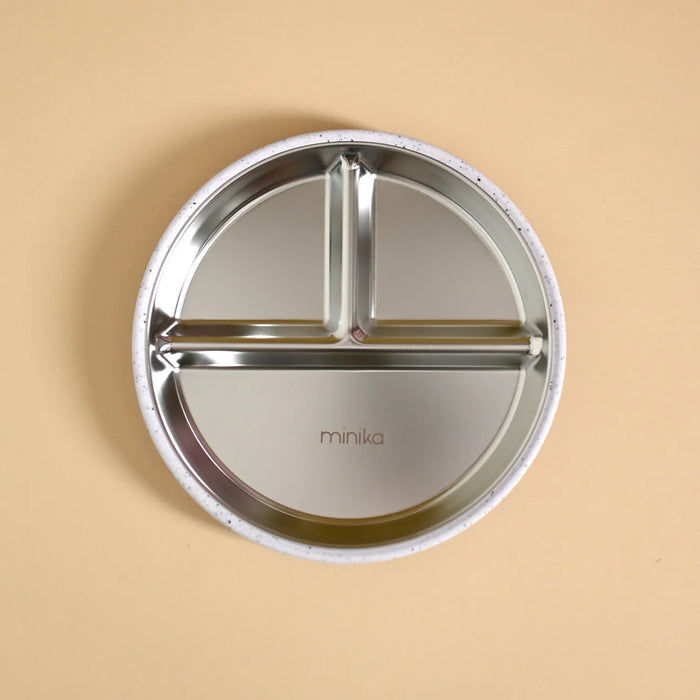 Minika Stainless & Silicone Suction Plate - Lavender