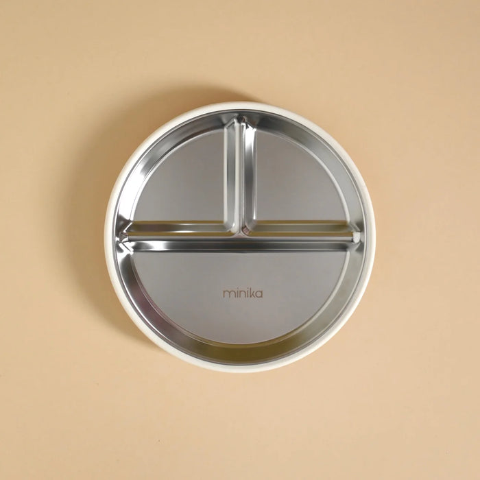 Minika Stainless & Silicone Suction Plate - Shell