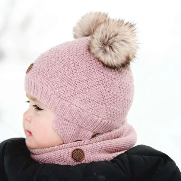 Calikids Winter Knit Soft Touch Hat - Rose Cendre
