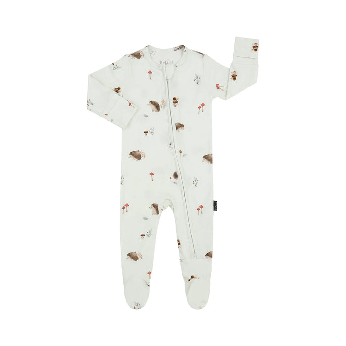 Belan.J Footed Zipper Sleeper - Hedgehogs