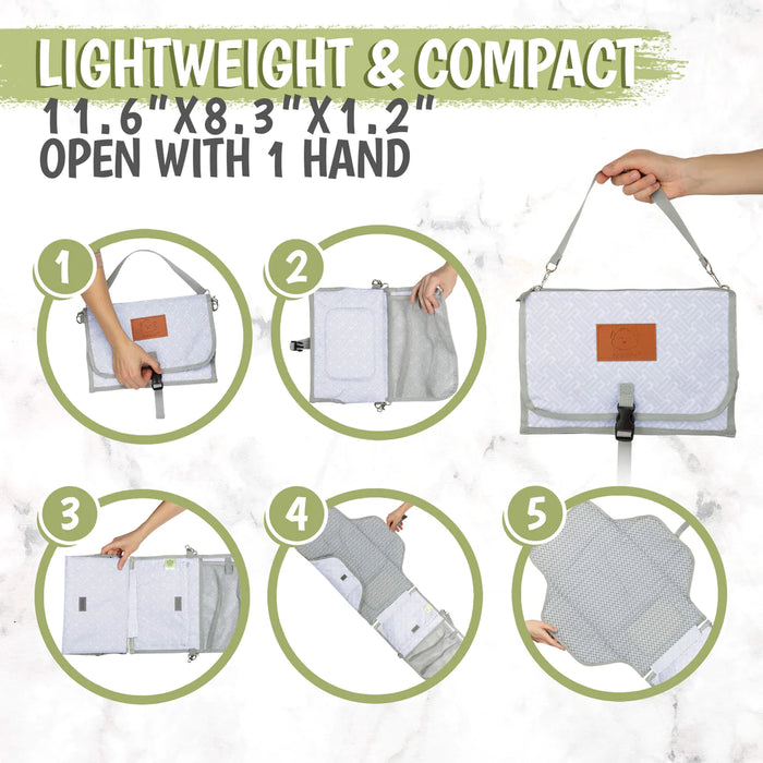 KeaBabies Ezee Diaper Changing Pad - Gray Mod