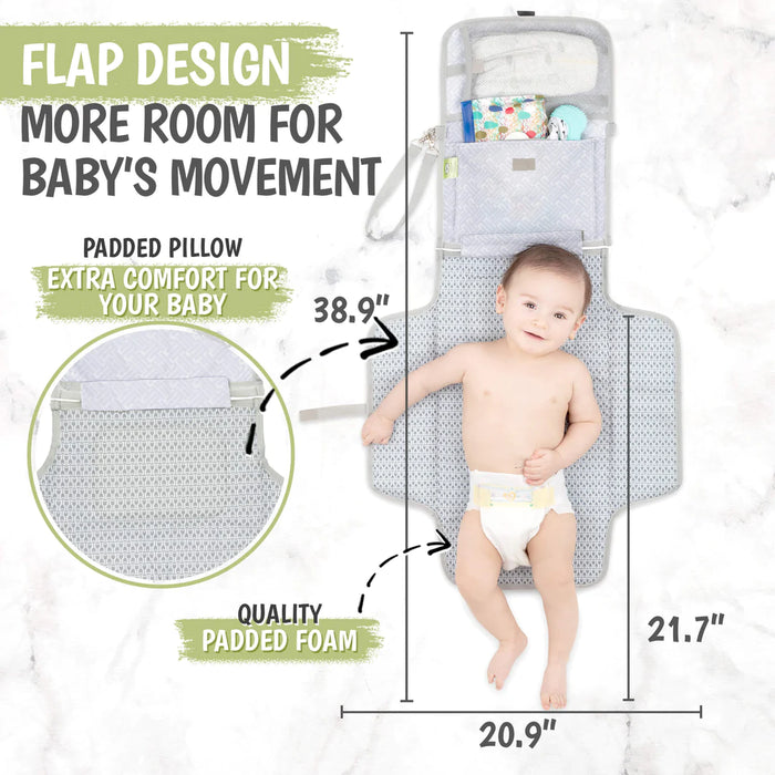KeaBabies Ezee Diaper Changing Pad - Gray Mod