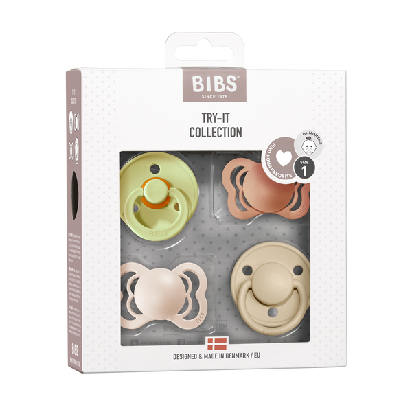 BIBS Try It Pacifier Collection - Meadow/Earth/Ivory/Vanilla