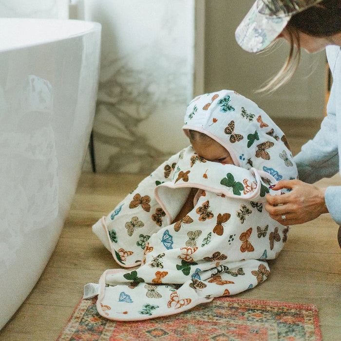 Little Unicorn Toddler Hooded Towel - Butterflies