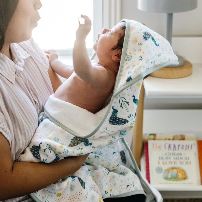 Little Unicorn Infant Hooded Towel - Peacock