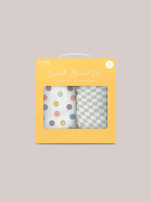 Ju-Ju-Be Swaddles Blanket 2pc Set - Happy Baby Vibes
