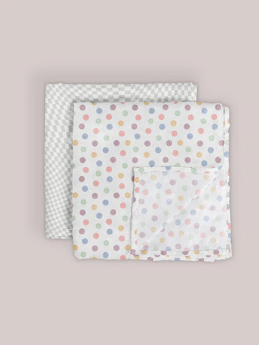 Ju-Ju-Be Swaddles Blanket 2pc Set - Happy Baby Vibes
