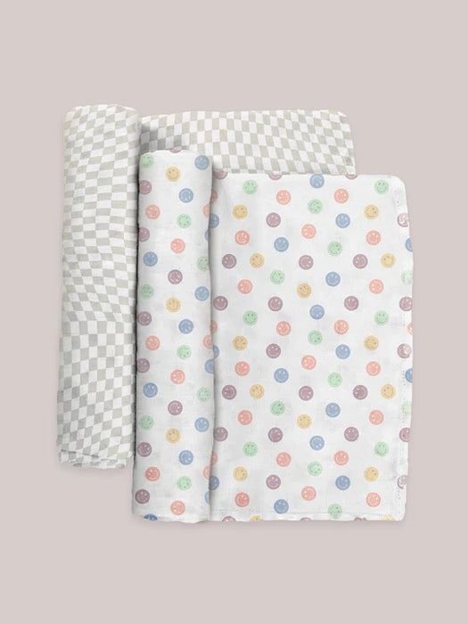 Ju-Ju-Be Swaddles Blanket 2pc Set - Happy Baby Vibes