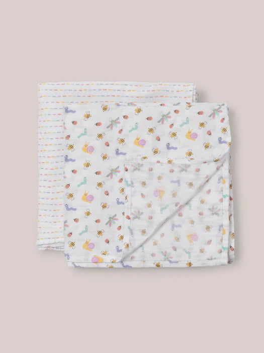JuJuBe Swaddles Blanket 2pc Set - Love Bug