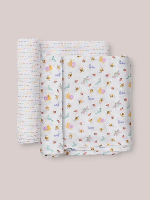 JuJuBe Swaddles Blanket 2pc Set - Love Bug