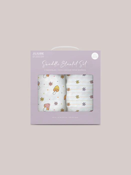 Ju-Ju-Be Swaddles Blanket 2pc Set - Mushy Love