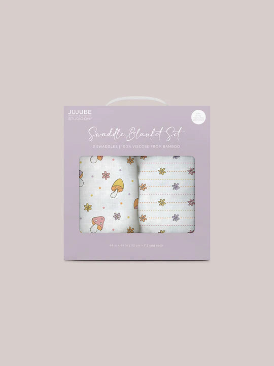 Ju-Ju-Be Swaddles Blanket 2pc Set - Mushy Love