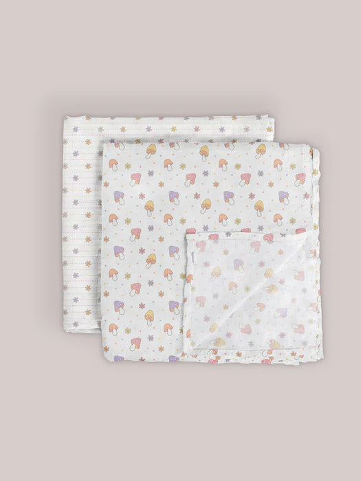 Ju-Ju-Be Swaddles Blanket 2pc Set - Mushy Love