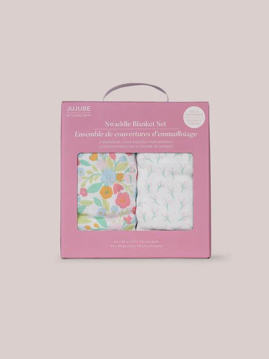 Ju-Ju-Be Swaddles Blanket 2pc Set - Sweet Daisy