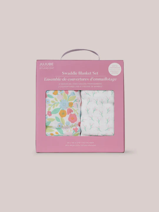 Ju-Ju-Be Swaddles Blanket 2pc Set - Sweet Daisy