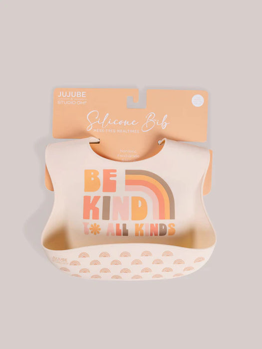 Ju-Ju-Be Silicone Bib - Be Kind Rainbows