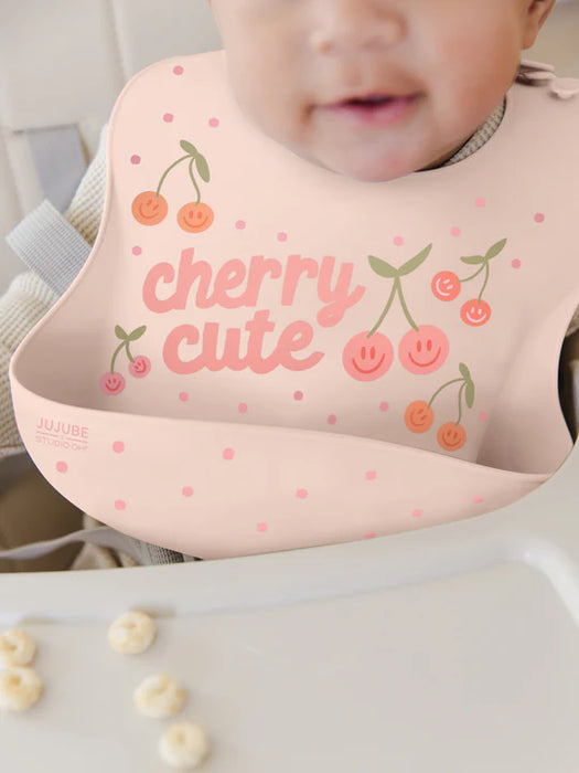 JuJuBe Silicone Bib - Cherry Cute