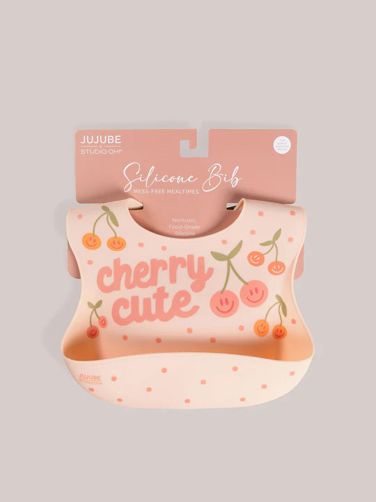 JuJuBe Silicone Bib - Cherry Cute