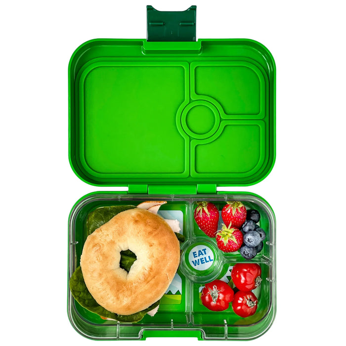 Yumbox Panino4 - Jurassic Green w/ Dinosaur Tray