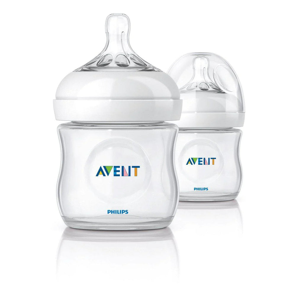 Avent Natural Bottle 4oz Clear 0M+ - 2pck