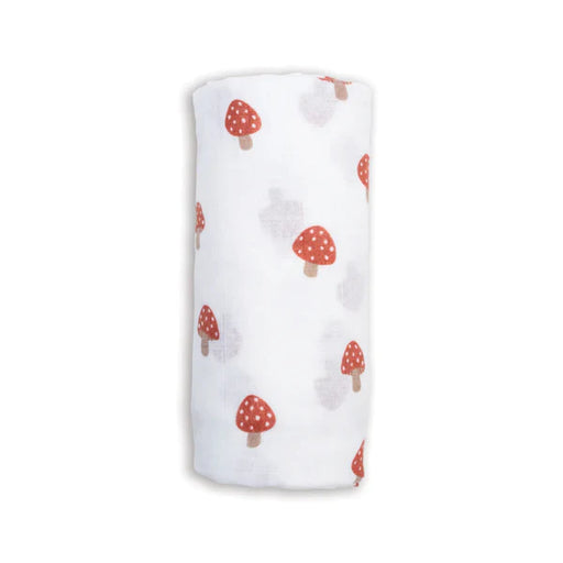 Lulujo Swaddle Blanket Muslin Cotton - Mushroom 100cmx100cm