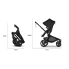 Bugaboo Kangaroo Seat Complete NA - Black/Desert Taupe-Desert Taupe
