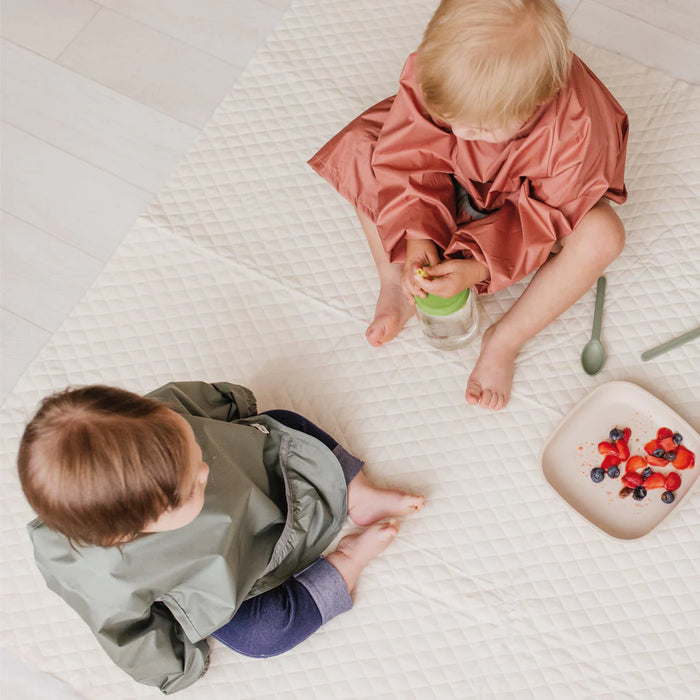 Perlim Pinpin Bib With Sleeves -  2-4T Moss