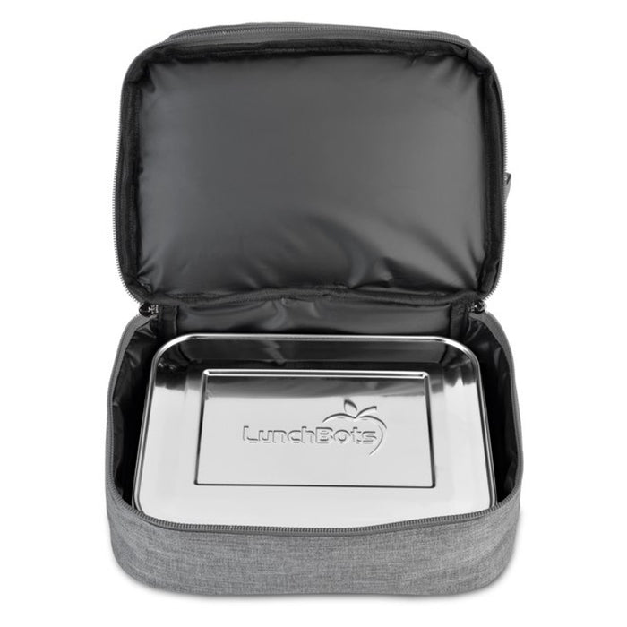 Lunchbots 2-Compartment Lunch Bag - Gray