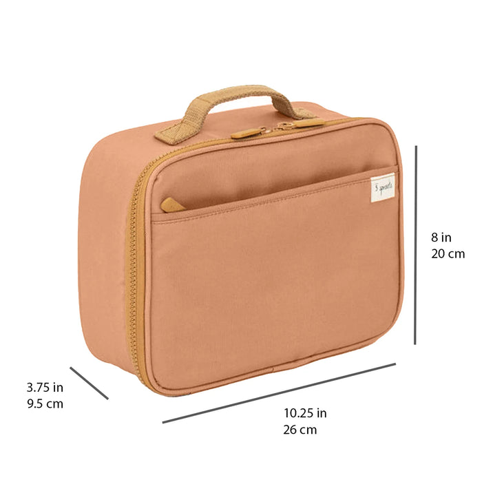 3 Sprouts Recycled Lunch Bag - Rust