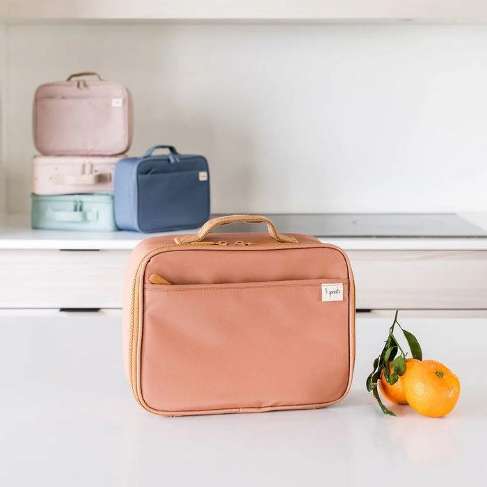 3 Sprouts Recycled Lunch Bag - Rust