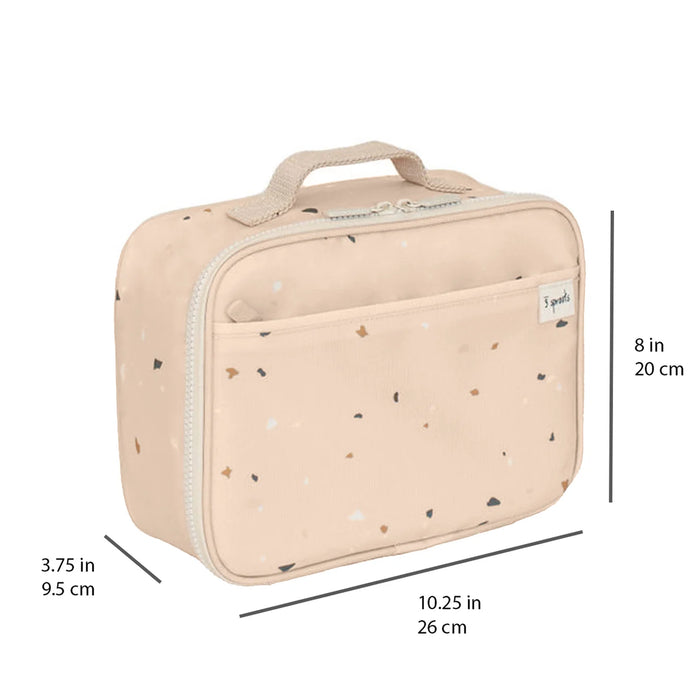 3 Sprouts Terrazzo Recycled Lunch Bag - Sand