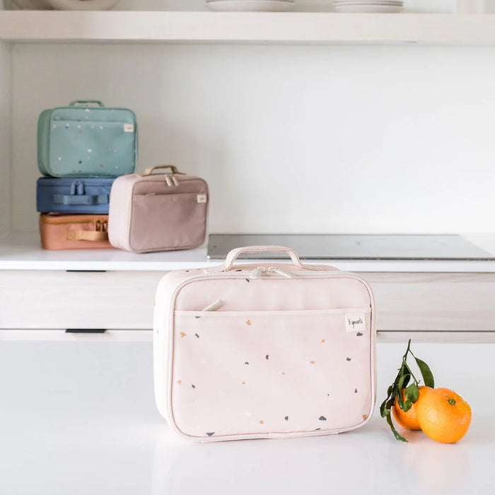 3 Sprouts Terrazzo Recycled Lunch Bag - Sand