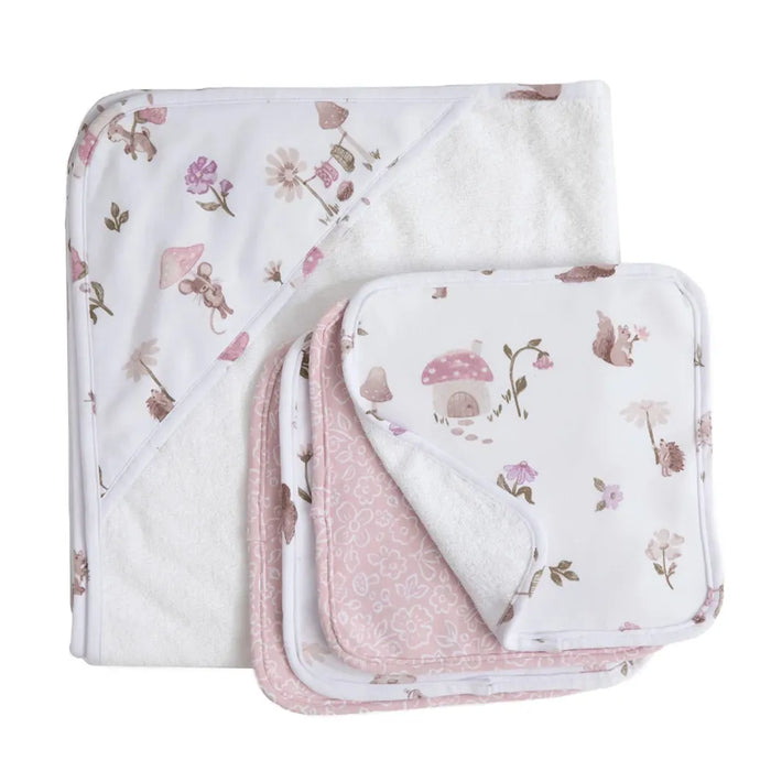 Living Textiles Bath Gift Set 5pc - Mushroom House