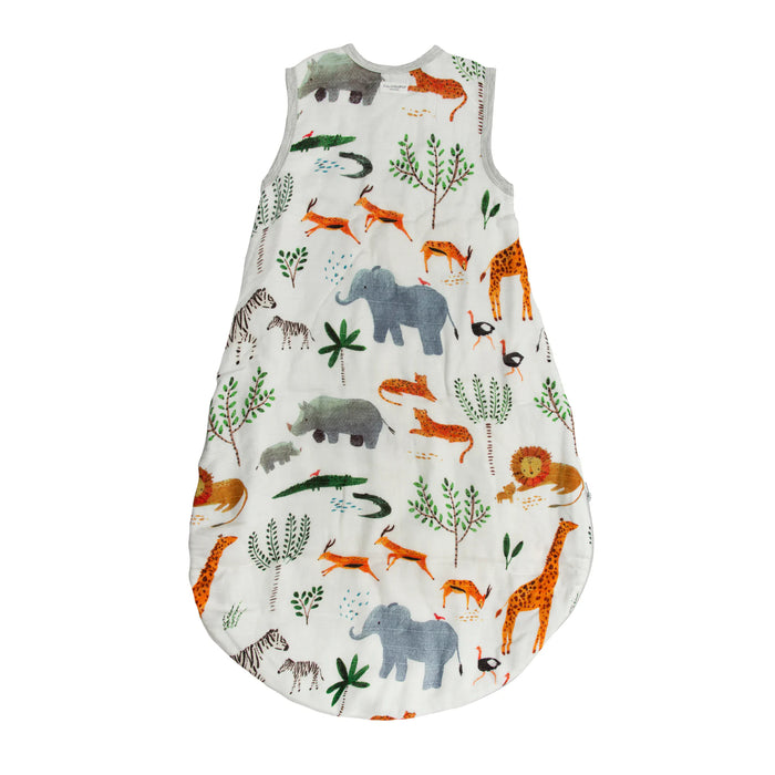 Loulou Lollipop Lightweight Muslin Sleep Bag 0.5T - Safari Jungle