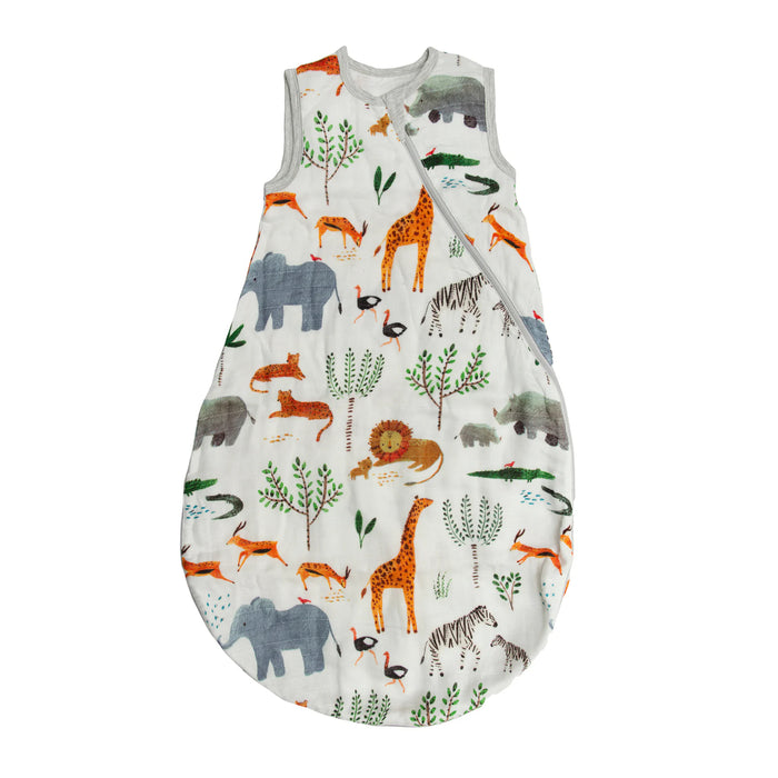 Loulou Lollipop Lightweight Muslin Sleep Bag 0.5T - Safari Jungle