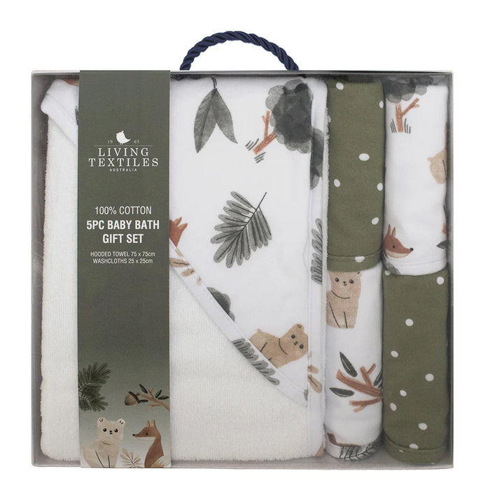 Living Textiles Bath Gift Set 5pc - Forest Retreat
