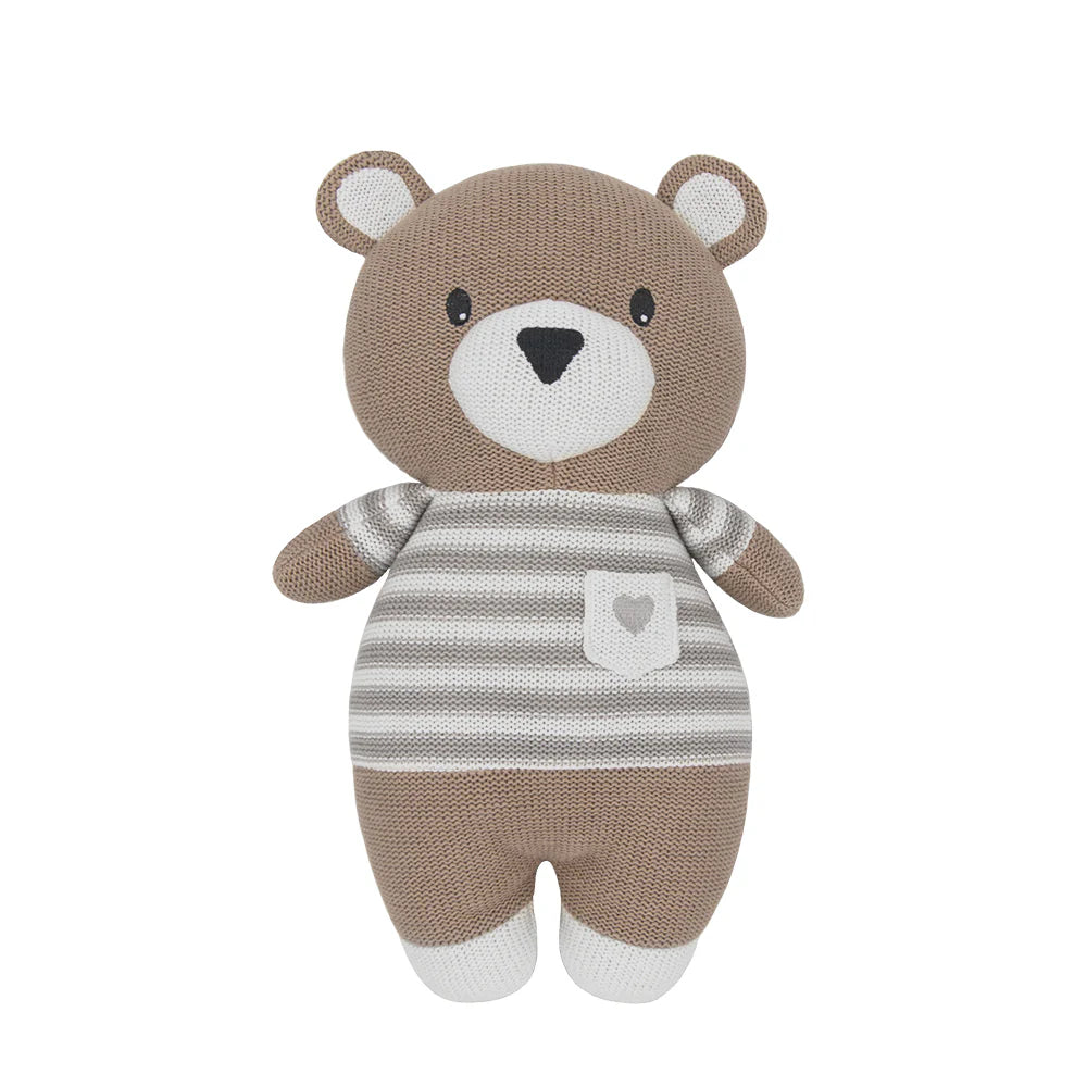 Living Textiles Huggable Cotton Knit Toy - Brody Bear