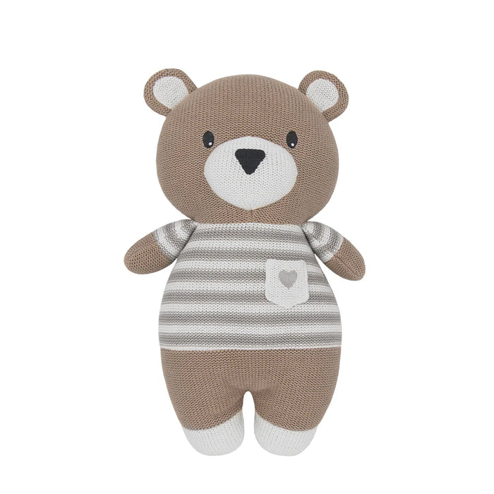 Living Textiles Huggable Cotton Knit Toy - Brody Bear