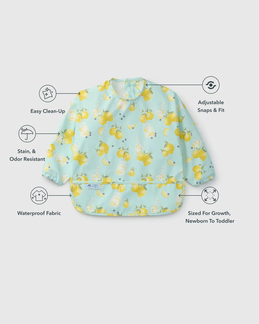 Loulou Lollipop LongSleeve Waterproof Bib - Lemon Squeezy