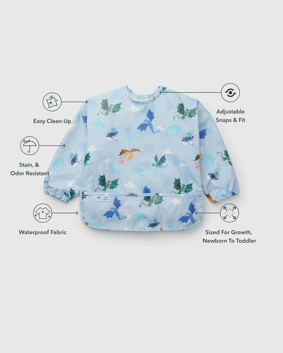 Loulou Lollipop LongSleeve Waterproof Bib - Magical Dragons