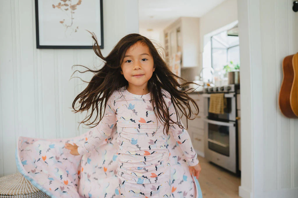 Loulou Lollipop Muslin Quilt Blanket - Unicorn Ballet QTUNB