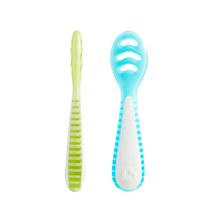 Munchkin 2pk Gentle Dip Self Feeding Utensils - Blue/Green