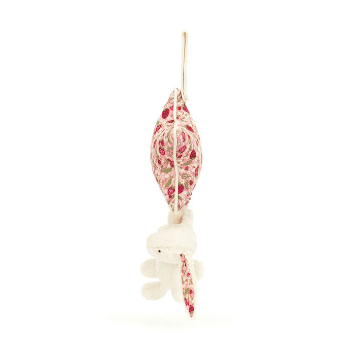 JellyCat Amuseables Blossom Cream Bunny Berry Musical Pull