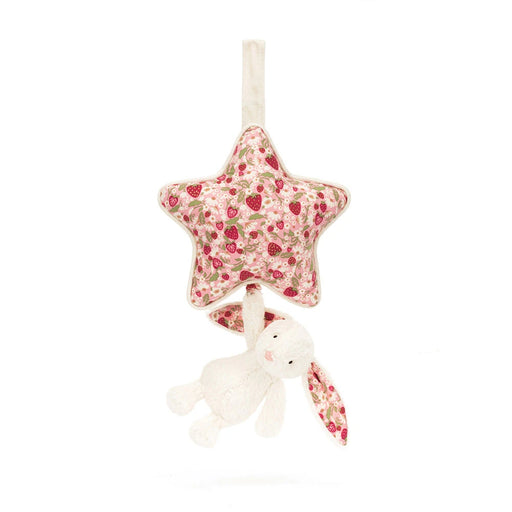 JellyCat Amuseables Blossom Cream Bunny Berry Musical Pull
