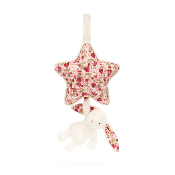 JellyCat Amuseables Blossom Cream Bunny Berry Musical Pull