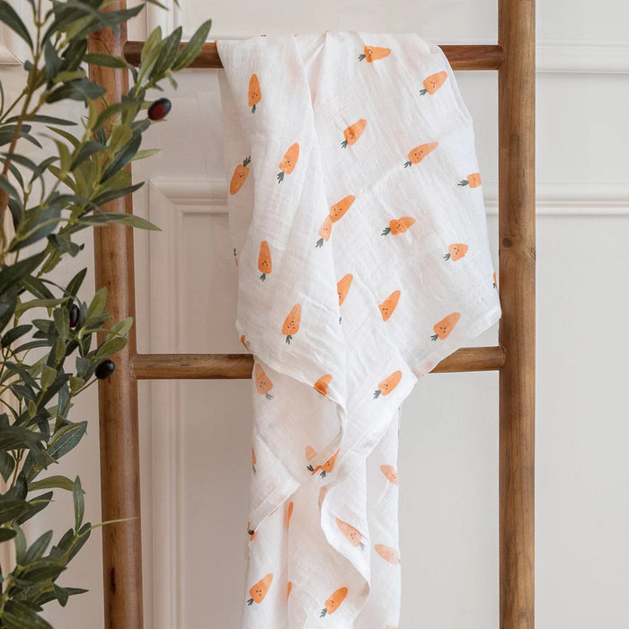 Perlim Pinpin Cotton Muslin Blanket - Carrots