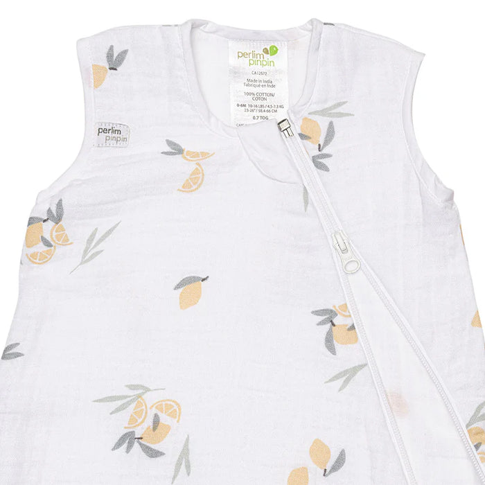 Perlim Pin Pin Cotton Sleep Bag 0.7 tog - Lemons