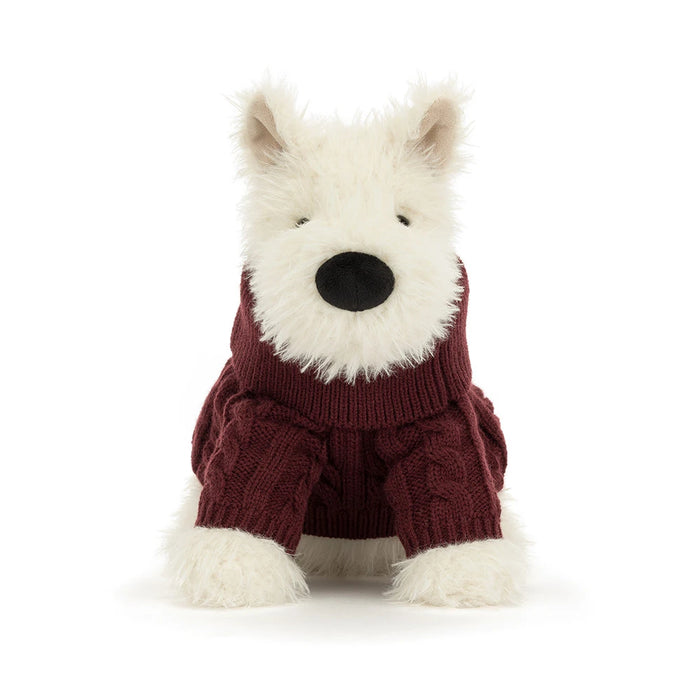 Jellycat Munro Scottie Dog Winter Jumper Outfit