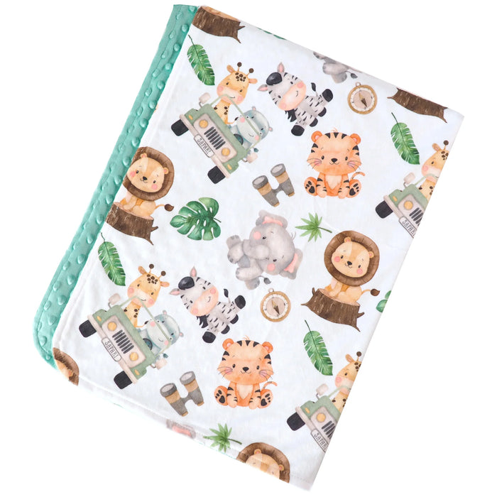 Honey Lemonade Baby&Toddler Minky Blanket 30x40 inch - Safari