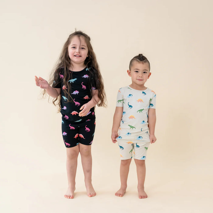 Kyte Baby Short Sleeve Pajamas - Ecru Roar